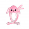Шапка кигуруми с подвижными ушками и подсветкой Кролик розовый - 2